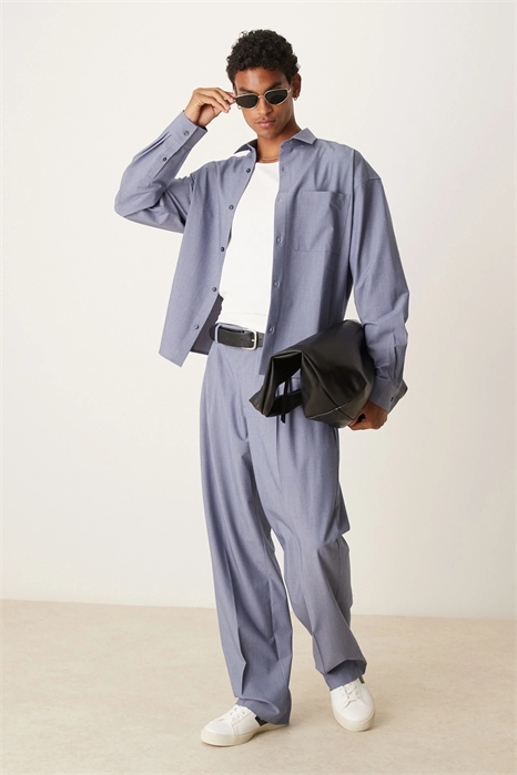 Рубашка в стиле 90-х с объемным кроем и фактурной текстурой co-ord артикул 141797562