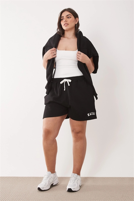 Шорты из флиса с высоким содержанием хлопка и вышитым логотипом co-ord артикул 142045855