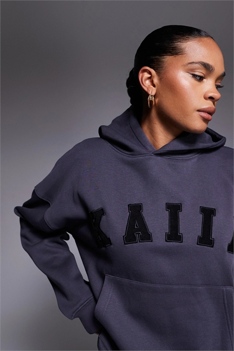 Худи оверсайз с логотипом из смесовой ткани с хлопком co-ord артикул 142045633