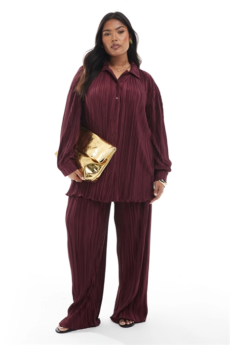 Брюки с широкими брючинами и плиссировкой co-ord артикул 147012408