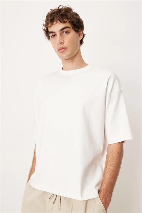 Футболка свободного кроя с капюшоном из ткани интерлок премиум-класса артикул 137314746