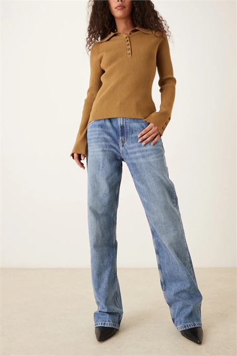 Джинсы-оверсайз с прямыми брючинами из Майами артикул 143483205