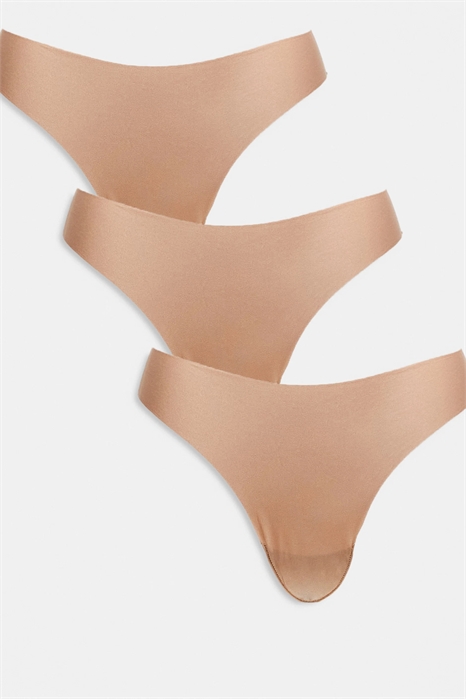 Набор из 3-х стрингов без отпечатков и с кружевом артикул 141705262