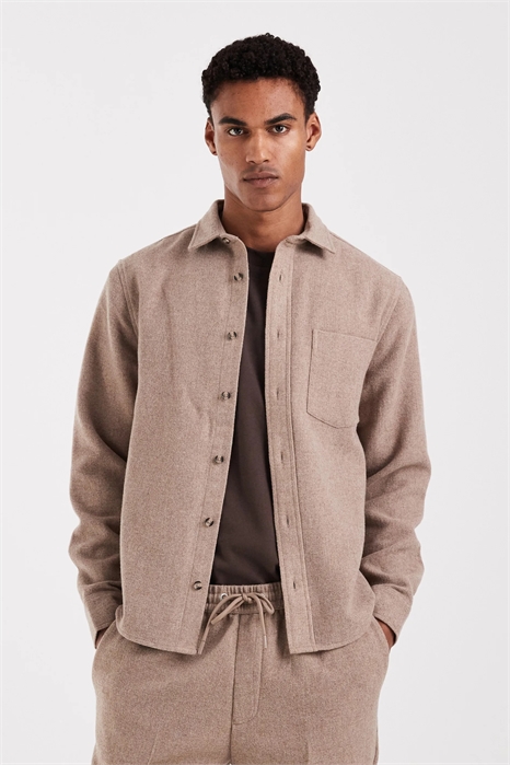 Текстурированная рубашка с шерстью co-ord артикул 149137017