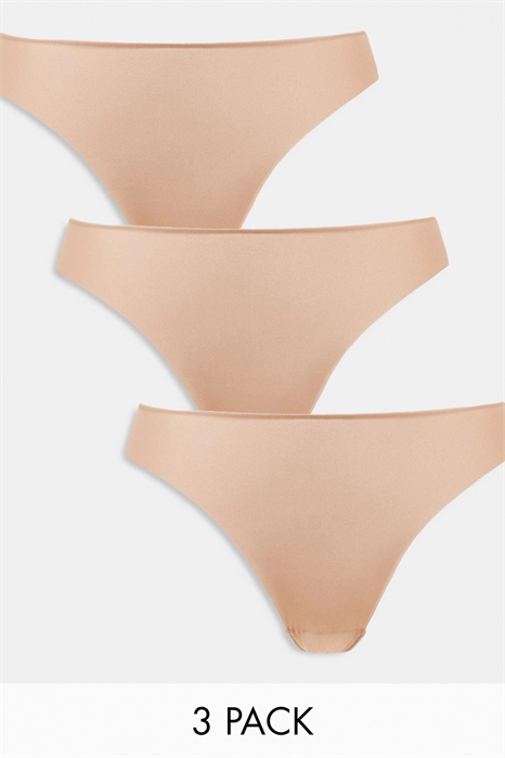 ASOS DESIGN Curve, набор из 3 штук: стринги без отпечатков и с кружевом артикул 133305847