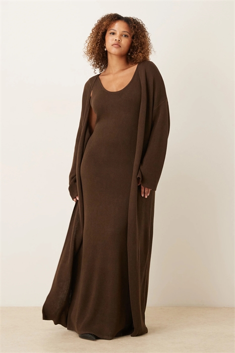 Длинный кардиган из трикотажа co-ord артикул 153148935