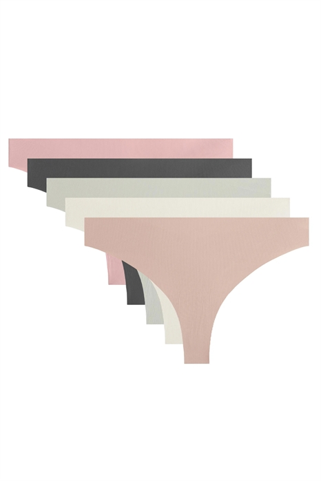 5 легких стрингов из смесовой полиамидной ткани, вырезанных лазером артикул 155586691