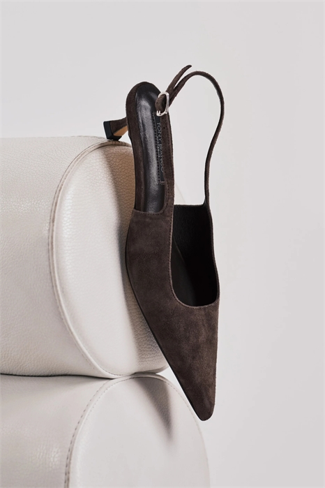 Туфли-слингбеки на низком каблуке артикул 149757940