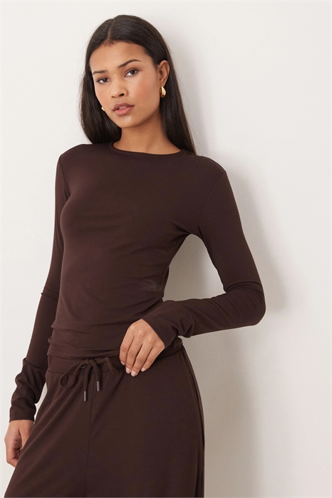 Футболка с длинным рукавом и перекрещивающимся вырезом co-ord артикул 154391486