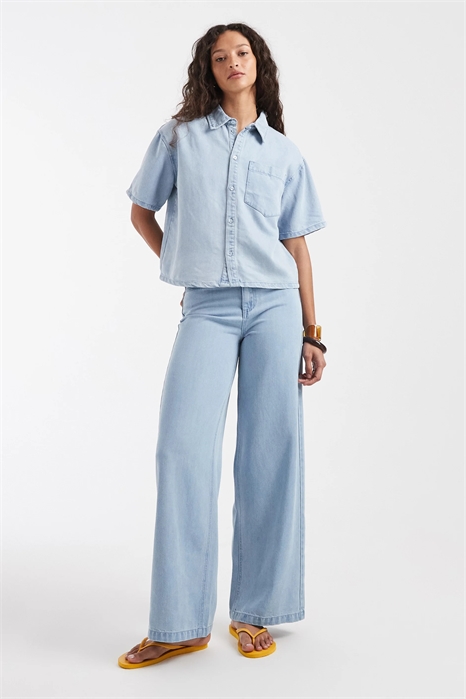 Джинсы с широкими брючинами co-ord артикул 154694247