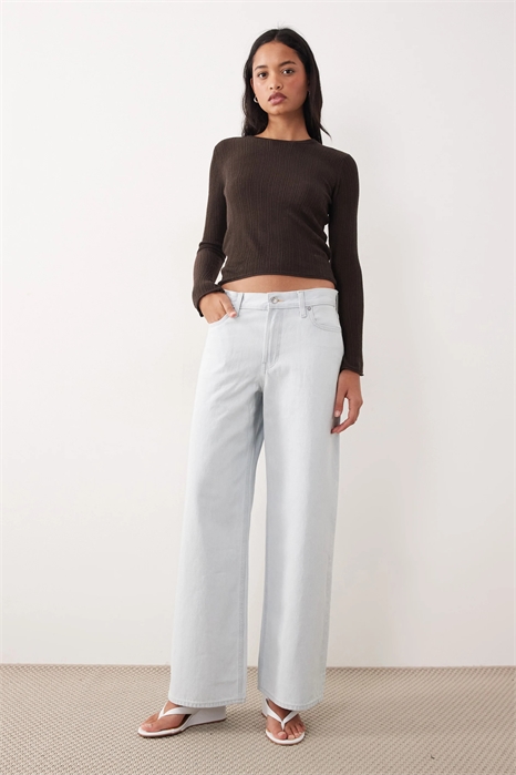 Джинсы свободного кроя с низкой посадкой артикул 154174064