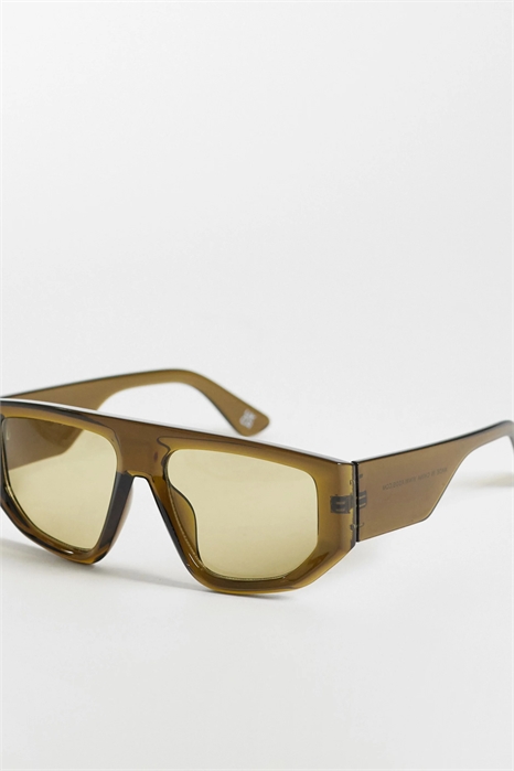 Увеличенные угловатые очки в стиле «авиатор» артикул 154748875