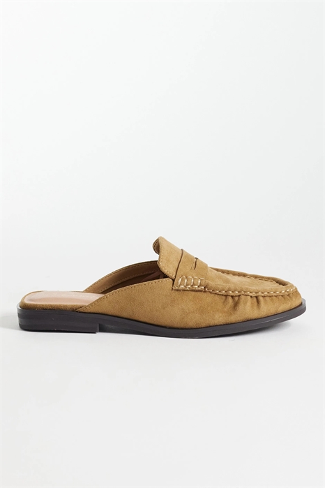 Лоферы из искусственной замши без задника артикул 155595798