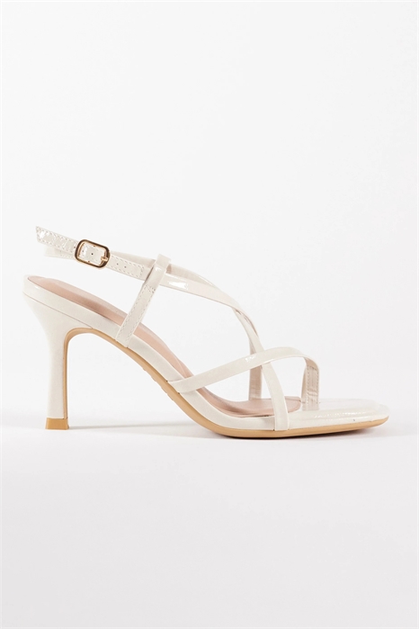 Босоножки на каблуке с несколькими ремешками вокруг пальцев артикул 155472611