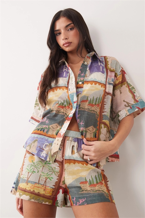 Прозрачная пляжная рубашка Posey Positano артикул 153085679