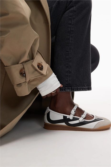 Кли-у: балетки на ремешках с резиновой подошвой артикул 151958427