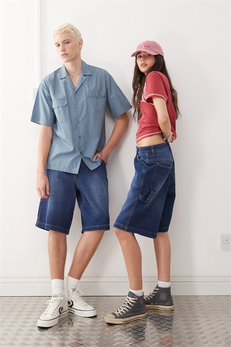 Универсальные джинсовые шорты для скейтбординга артикул 142432385