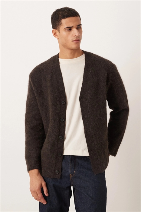 Кардиган из смешанной ткани с текстурой из альпаки артикул 150565200