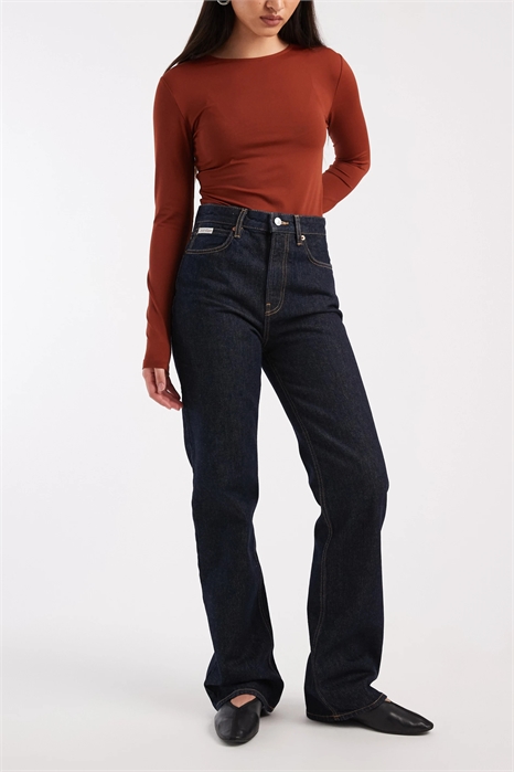 Джинсы с прямыми брючинами артикул 151339431