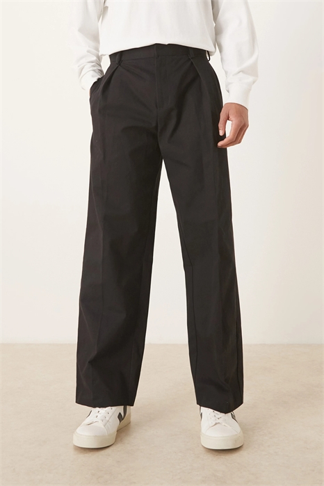 Стильные брюки из 100% хлопка с широкими брючинами артикул 148509374