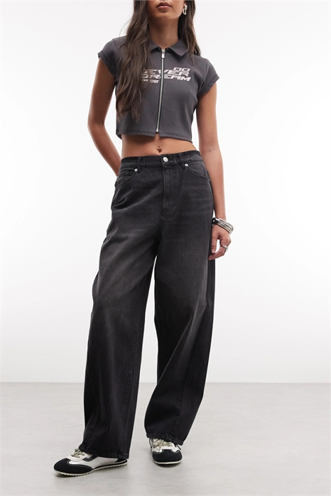 Джинсы-багги из денима от Leah артикул 154339319