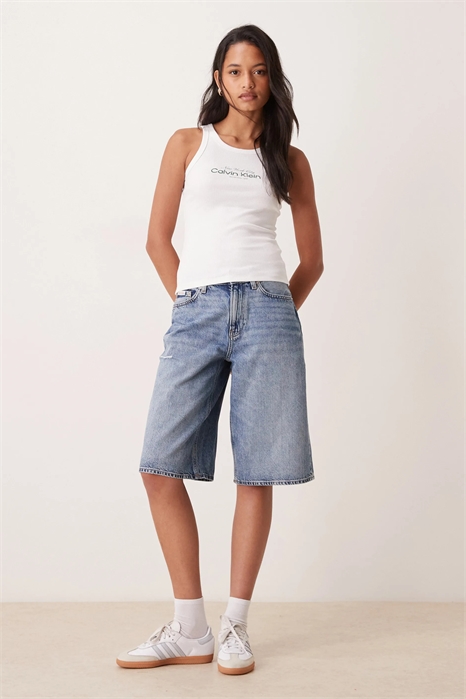 Длинные джинсовые шорты артикул 154174063