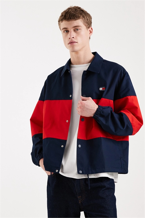 Рубашка-оверсайз с цветовыми вставками артикул 154147644