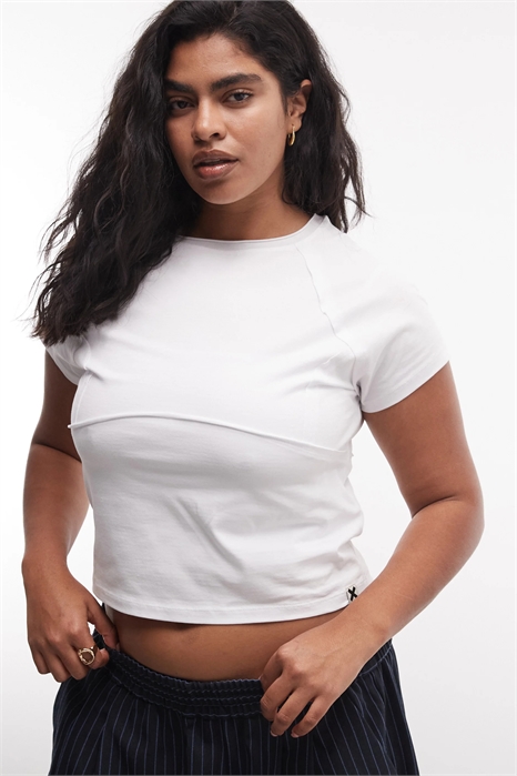 Футболка с рагланными рукавами и открытыми швами артикул 154012228