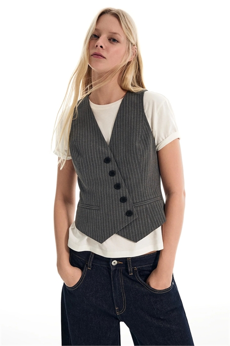 Жилет в полоску артикул 156398078