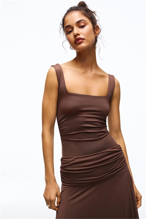 Боди с квадратным вырезом и бретелями артикул 156370320