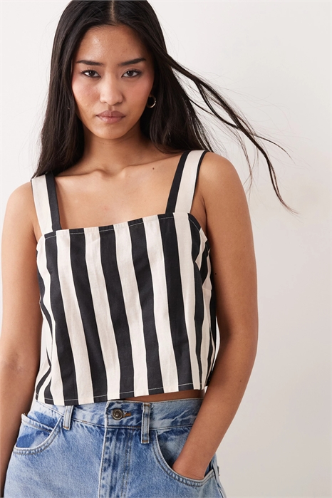 Топ-камизолка из смешанного льна с застежкой на пуговицах сзади от Penrith co-ord артикул 153888216