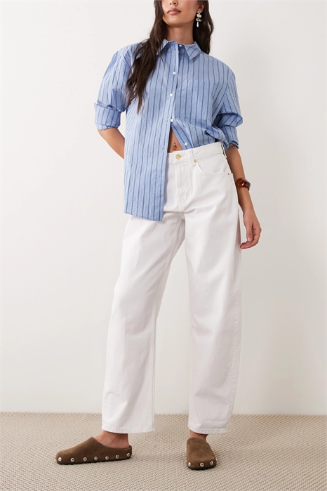 Джинсы с зауженными брючинами артикул 154748727