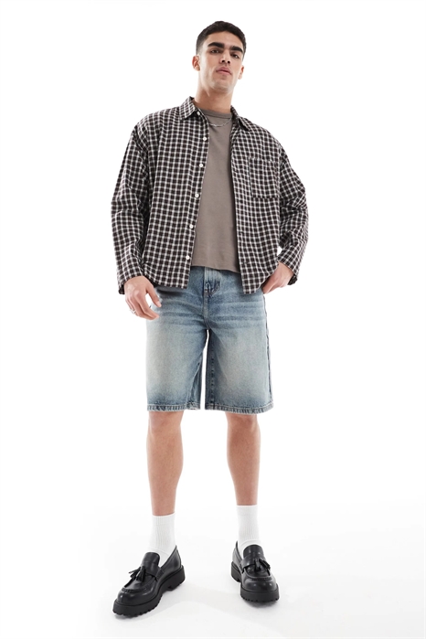 Джинсовые шорты удлиненной длины артикул 140888305