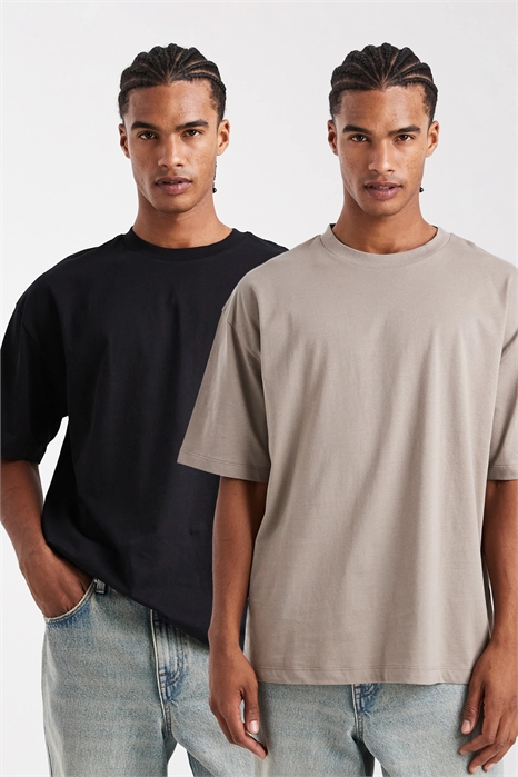 Набор из 2-х футболок свободного кроя Essentials артикул 149520854