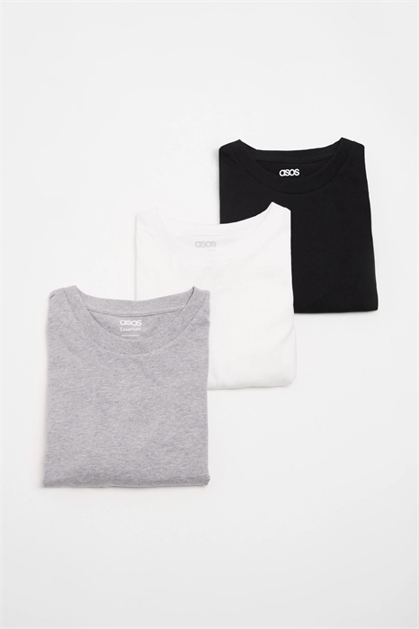 Набор из 3 футболок Essentials с прямым кроем артикул 151963176