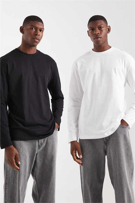 Набор из 2-х свободных футболок с длинным рукавом Essentials артикул 151022251