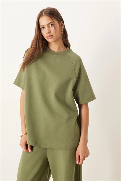 Футболка с рагланными рукавами и перекрещивающимся вырезом co-ord артикул 148034992