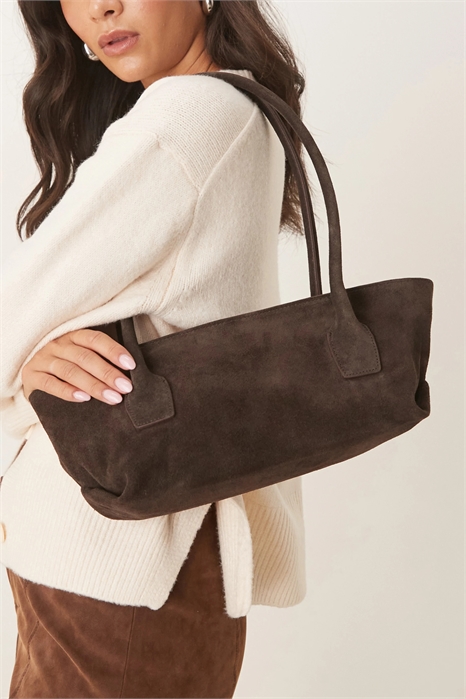 Удлиненная сумка из замши артикул 149553569