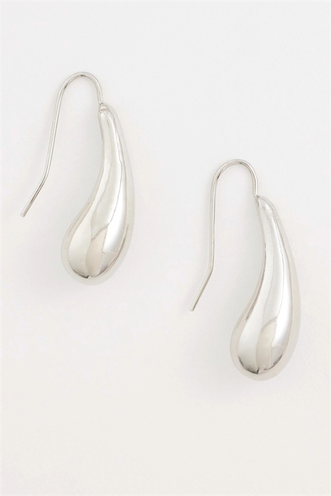 Кольцевые серьги с маленькой каплей артикул 153251122