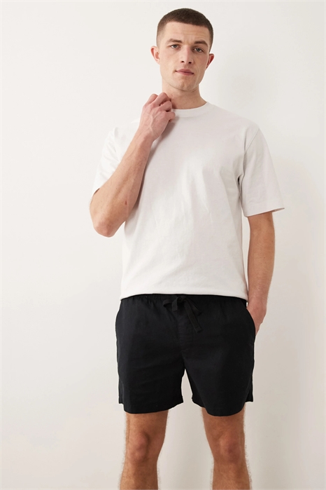 Облегающие шорты из смесовой ткани с долей льна артикул 152466421