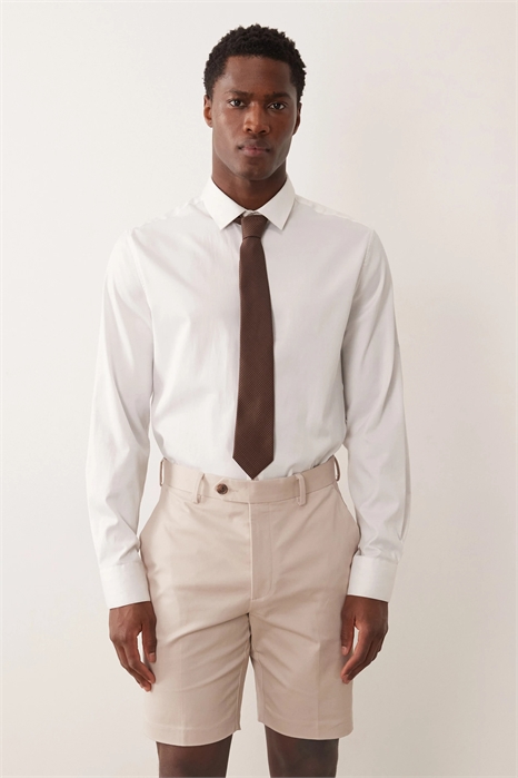 Стильные облегающие шорты-чино из ткани с высоким содержанием хлопка артикул 153019958