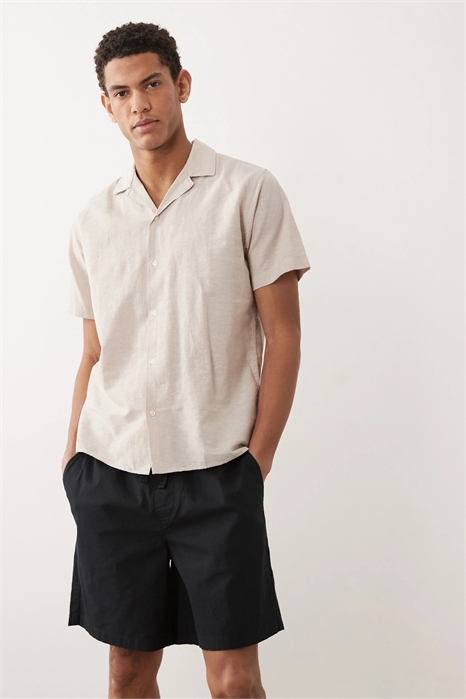 Широкие шорты из смешанного льна артикул 152466454