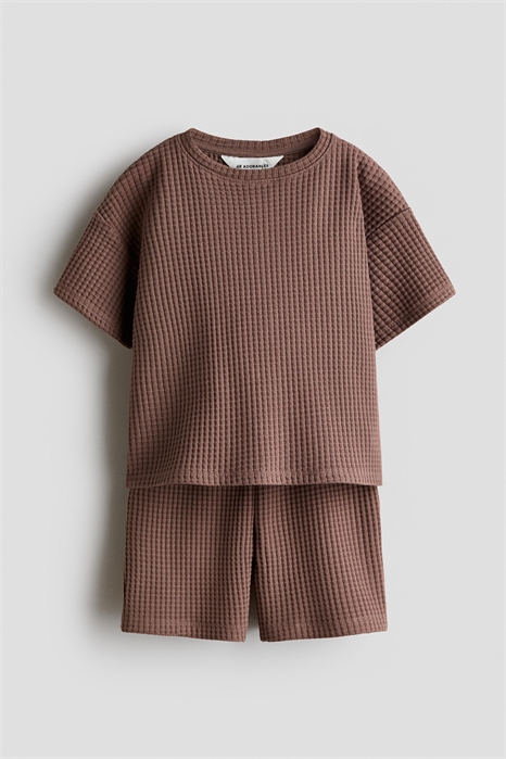 Комплект из 2 частей из вафельного трикотажа артикул 1276071006