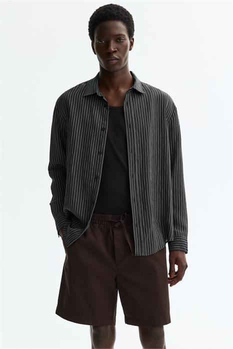 Шорты из хлопка свободного кроя артикул 1321157004