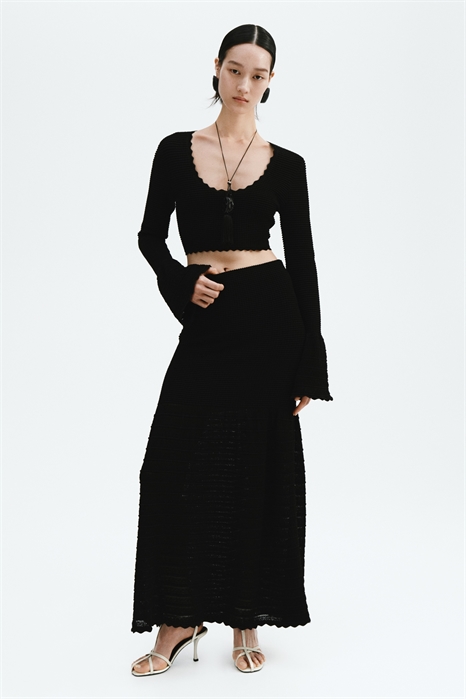 Топ из фактурного трикотажа артикул 1337219001