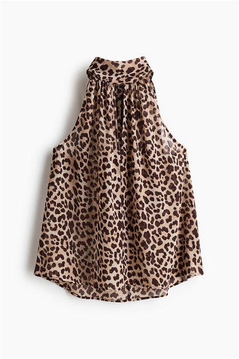 Топ из шифона с воротником-шарфом артикул 1337512001