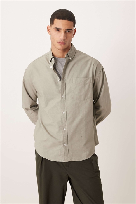 Рубашка-оксфорд свободного кроя в стиле 90-х артикул 149079958