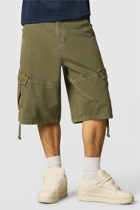 Бермуды из денима в стиле «карго» артикул 156608318