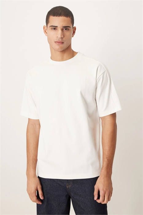 Футболка из ткани «интерлок» премиум-класса свободного кроя артикул 152318731