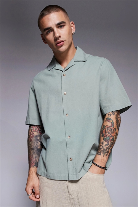 Рубашка с фактурной отделкой артикул 141636940